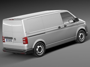 Volkswagen Transporter Panel Van T6 2016 3D-Modell