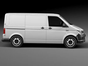Volkswagen Transporter Panel Van T6 2016 3D Model