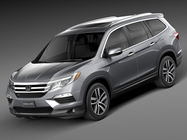 Honda Pilot 2016 3D Модель .c4d .max .obj .3ds .fbx .stl .blend 