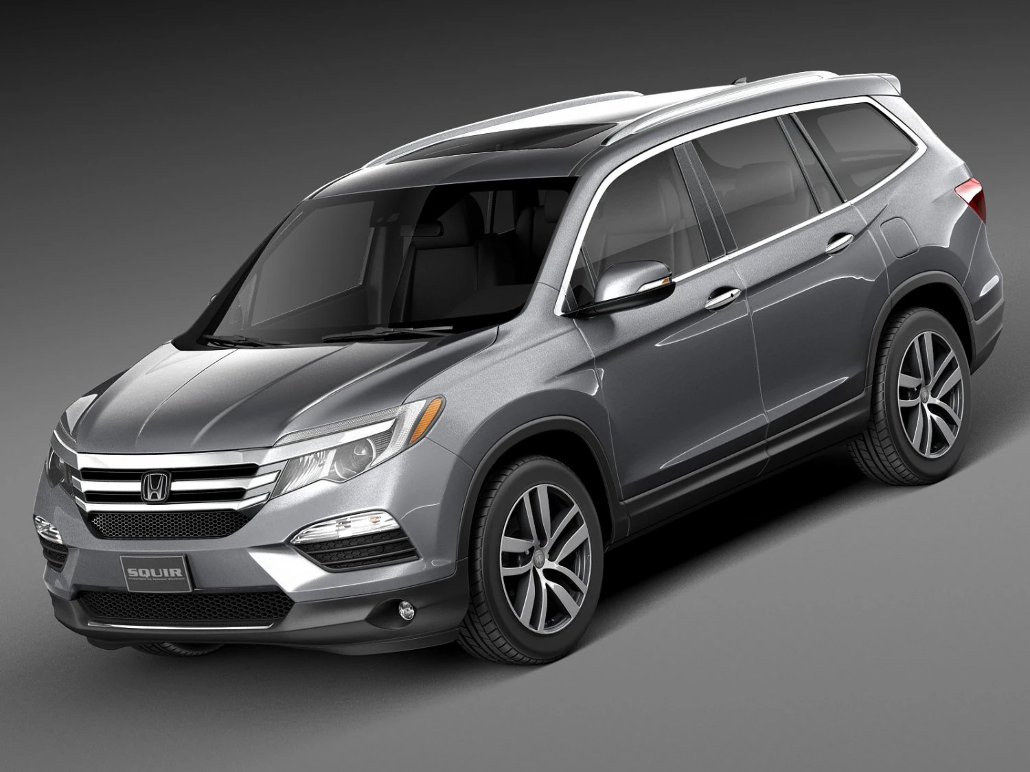Honda Pilot 2016 3D Model .c4d .max .obj .3ds .fbx .stl .blend
