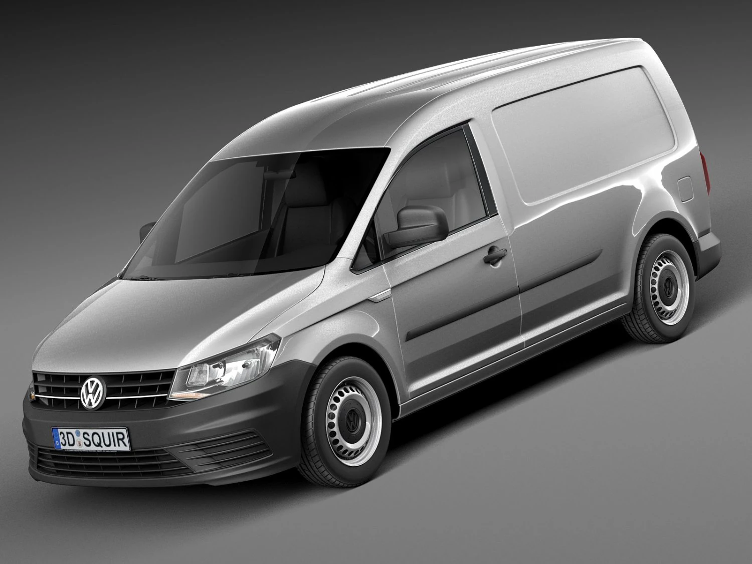 Volkswagen Caddy Maxi Van 2016 3D Model .c4d .max .obj .3ds .fbx .stl .blend
