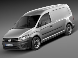 Volkswagen Caddy Maxi Van 2016 Modello 3D