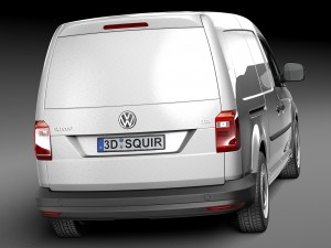 Volkswagen Caddy Maxi Van 2016 3D मॉडल