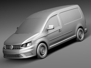 Volkswagen Caddy Maxi Van 2016 3D मॉडल