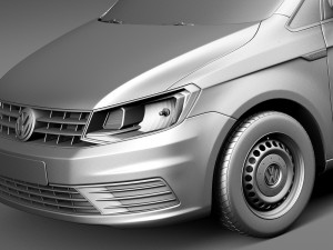 Volkswagen Caddy Maxi Van 2016 3D मॉडल