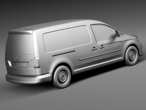 Volkswagen Caddy Maxi Van 2016 3D मॉडल