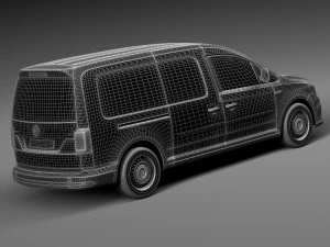 Volkswagen Caddy Maxi Van 2016 3D Model