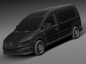 Volkswagen Caddy Maxi Van 2016 3D Model