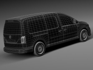Volkswagen Caddy Maxi Van 2016 3D मॉडल