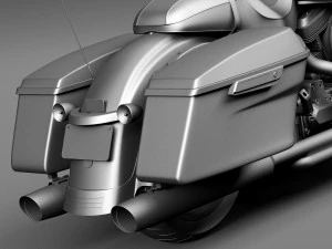 Harley-Davidson Road Glide 2015 3D Model
