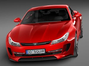 Generic Average Sport Coupe 2015 3D Model