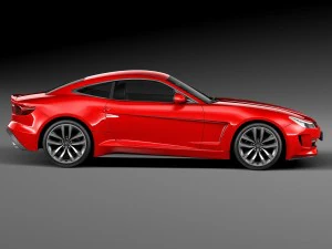Generic Average Sport Coupe 2015 3D Model