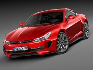 Generic Average Sport Coupe 2015 3D Model