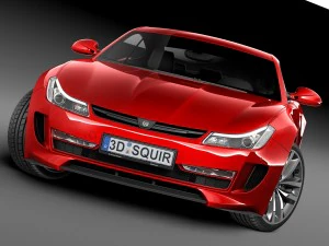Generic Average Sport Coupe 2015 3D Model