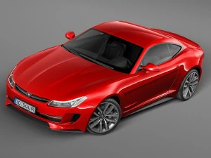 Generic Average Sport Coupe 2015 3D Model