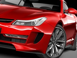 Generic Average Sport Coupe 2015 3D Model