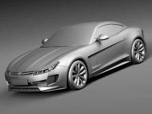 Generic Average Sport Coupe 2015 3D Model