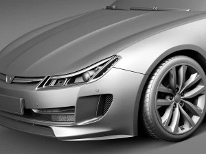 Generic Average Sport Coupe 2015 3D Model