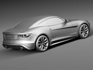 Generic Average Sport Coupe 2015 3D Model