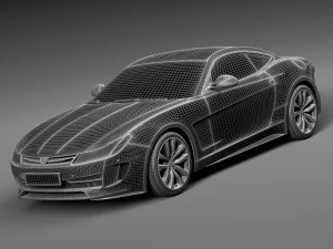 Generic Average Sport Coupe 2015 3D Model