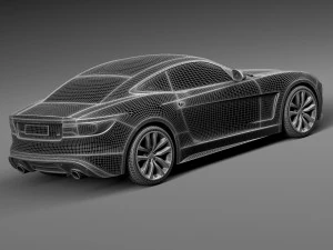 Generic Average Sport Coupe 2015 3D Model