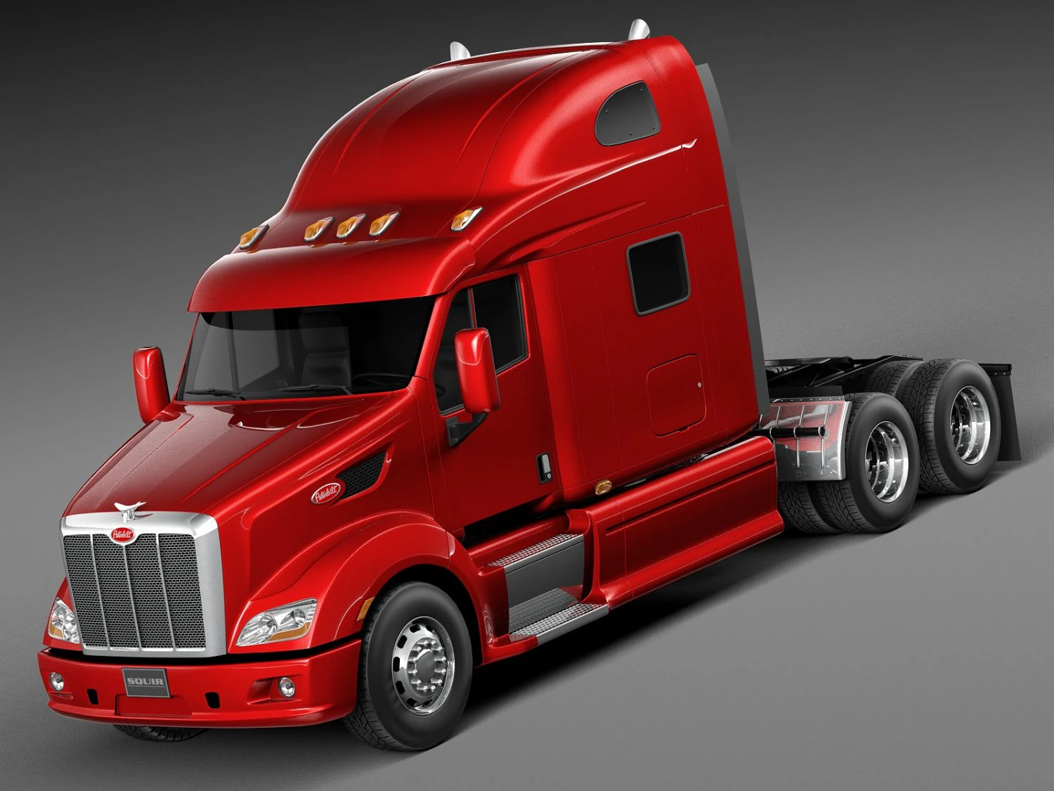 Peterbilt 587 2015 3D Model .c4d .max .obj .3ds .fbx .stl .blend 