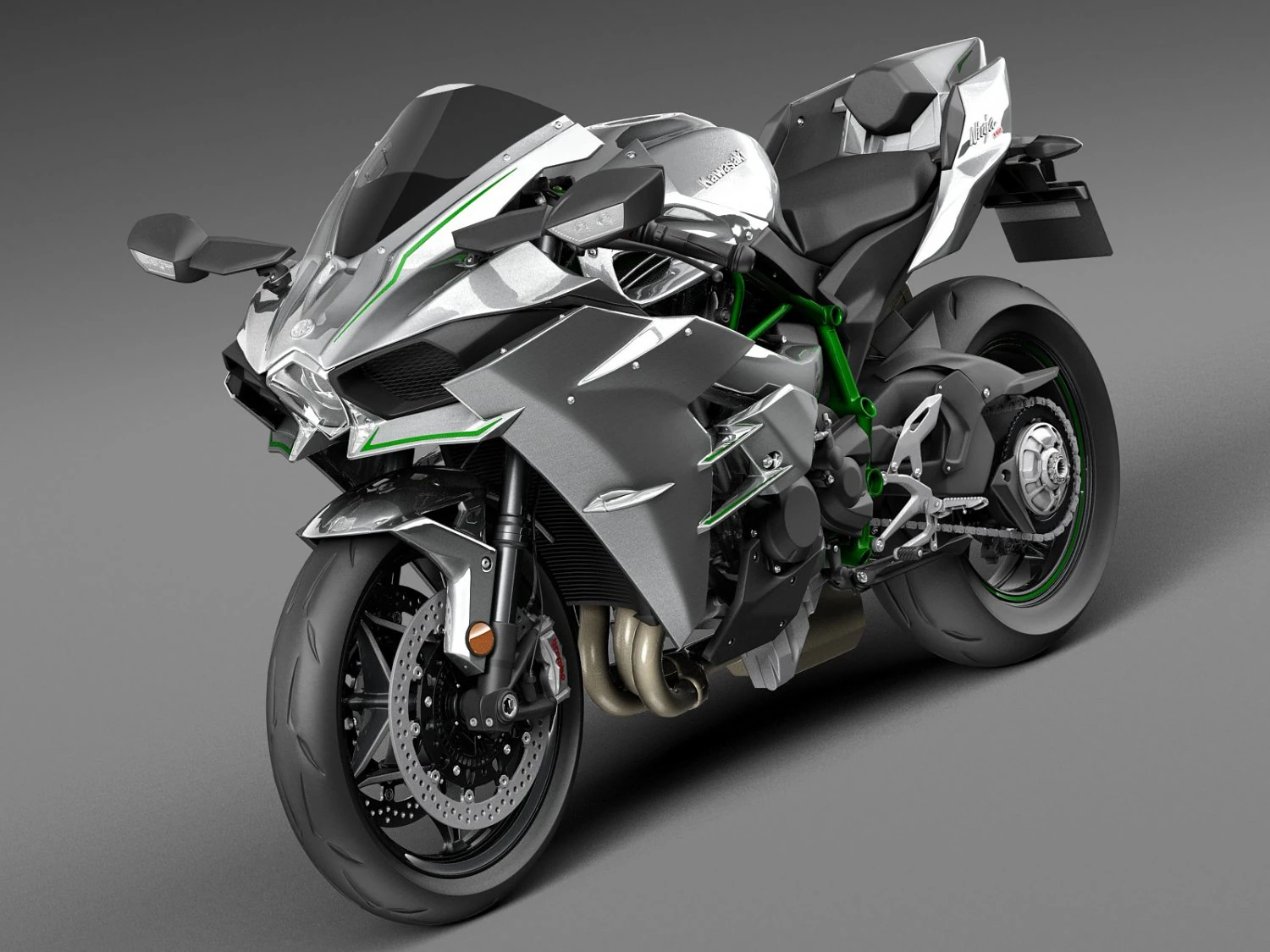 Kawasaki Ninja H2R 2015 3D Model .c4d .max .obj .3ds .fbx .stl .blend 