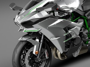 Kawasaki Ninja H2R 2015 3D-Modell