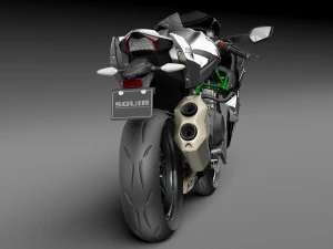 Kawasaki Ninja H2R 2015 3D Model