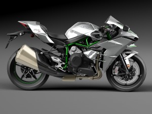 Kawasaki Ninja H2R 2015 3D Modell in Motorrad 3DExport