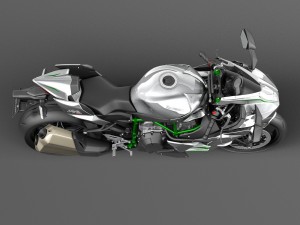 Kawasaki Ninja H2R 2015 3D-Modell