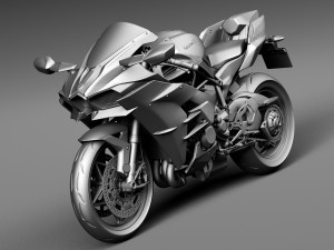 Kawasaki Ninja H2R 2015 3D-Modell