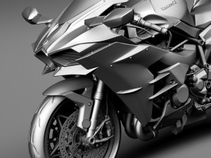 Kawasaki Ninja H2R 2015 3D-Modell