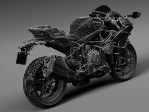 Kawasaki Ninja H2R 2015 3D-Modell
