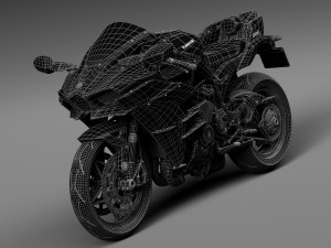 Kawasaki Ninja H2R 2015 3D-Modell