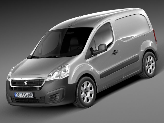 Peugeot Partner 2015 3Dモデル .c4d .max .obj .3ds .fbx .stl .blend 