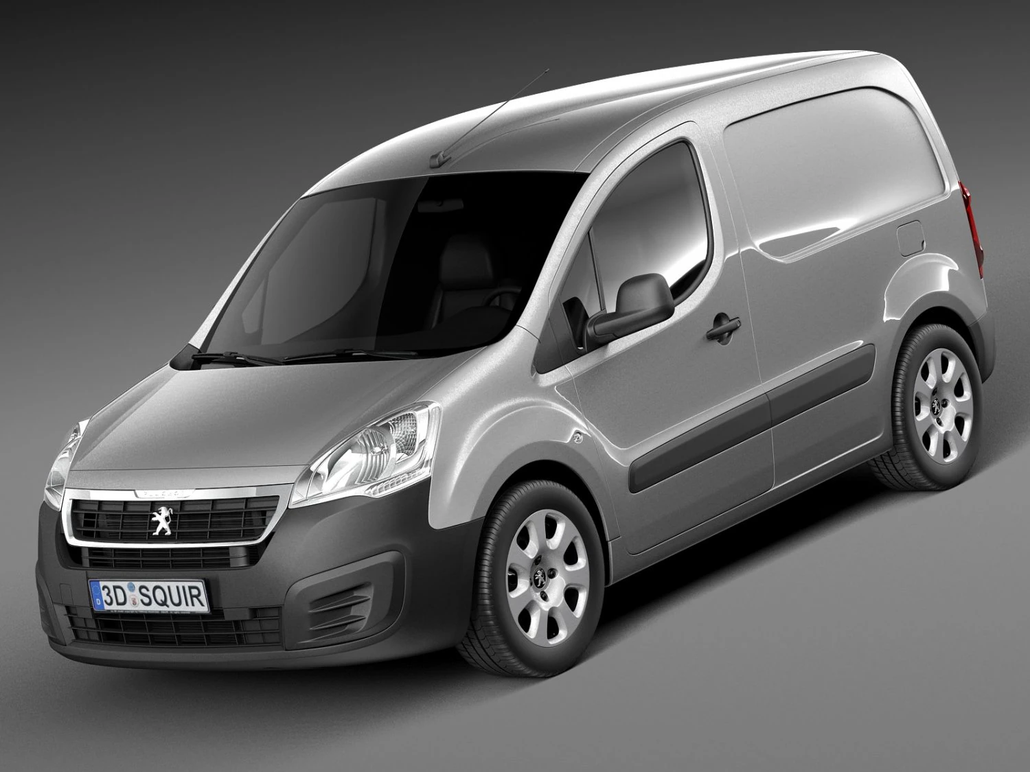 Peugeot Partner 2015 3D Model .c4d .max .obj .3ds .fbx .stl .blend 