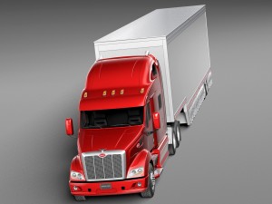 Peterbilt 587 2015 Truck with Trailer Modello 3D