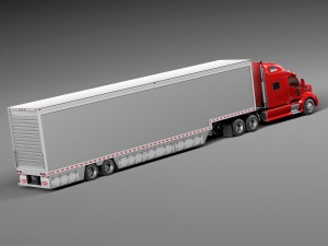 Peterbilt 587 2015 Truck with Trailer Modello 3D