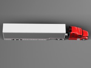 Peterbilt 587 2015 Truck with Trailer Modello 3D
