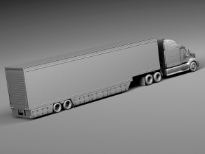 Peterbilt 587 2015 Truck with Trailer Modello 3D