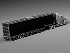 Peterbilt 587 2015 Truck with Trailer Modello 3D