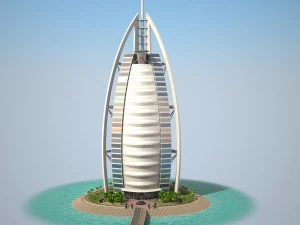 Burj Al Arab Hotel 3D Model