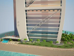 Burj Al Arab Hotel 3D Model