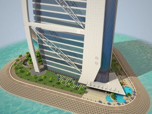Burj Al Arab Hotel 3D Model