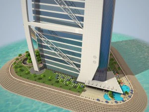 Burj Al Arab Hotel 3D Model
