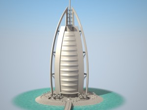 Burj Al Arab Hotel 3D Model