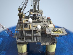 Oil Rig 3D Model