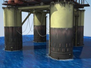 Oil Rig 3D Model