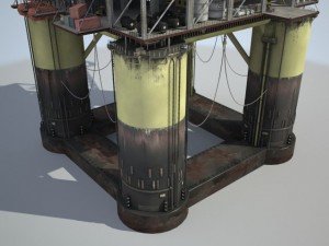 Oil Rig 3D Model